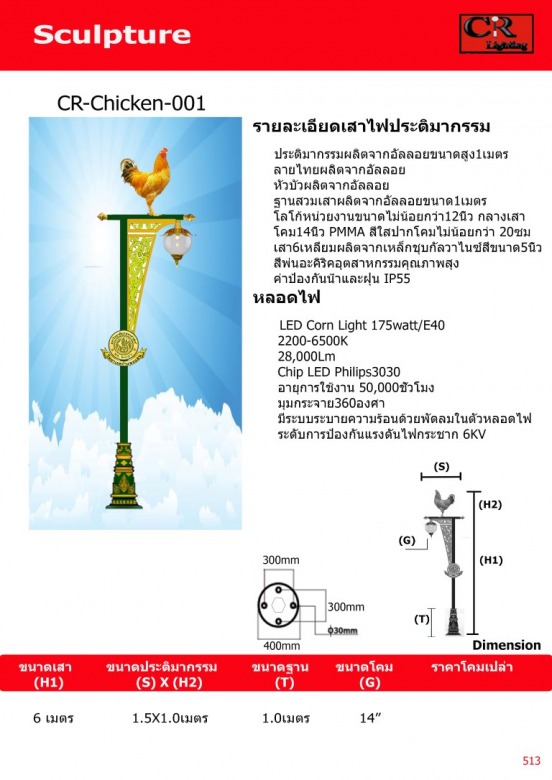 เสาไฟไก่