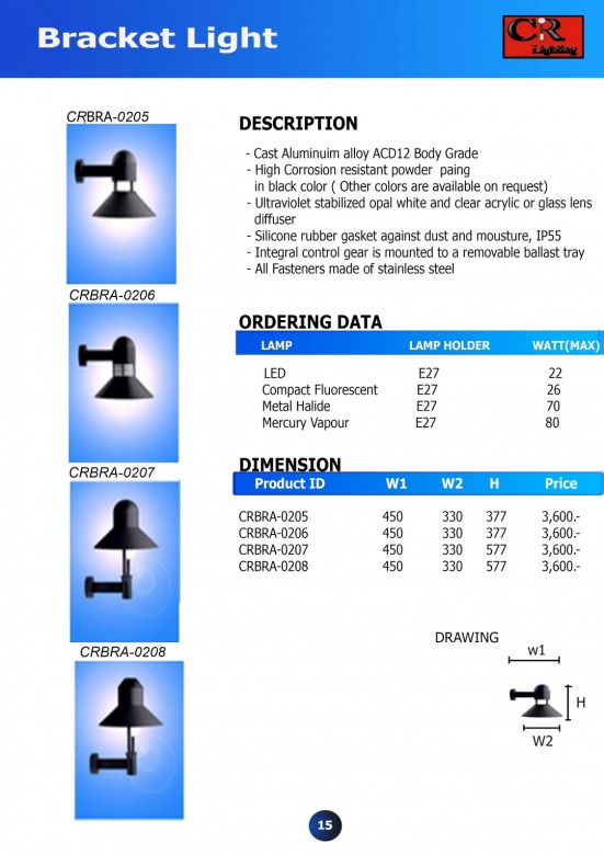 โคมไฟกิ่ง Bracket Light